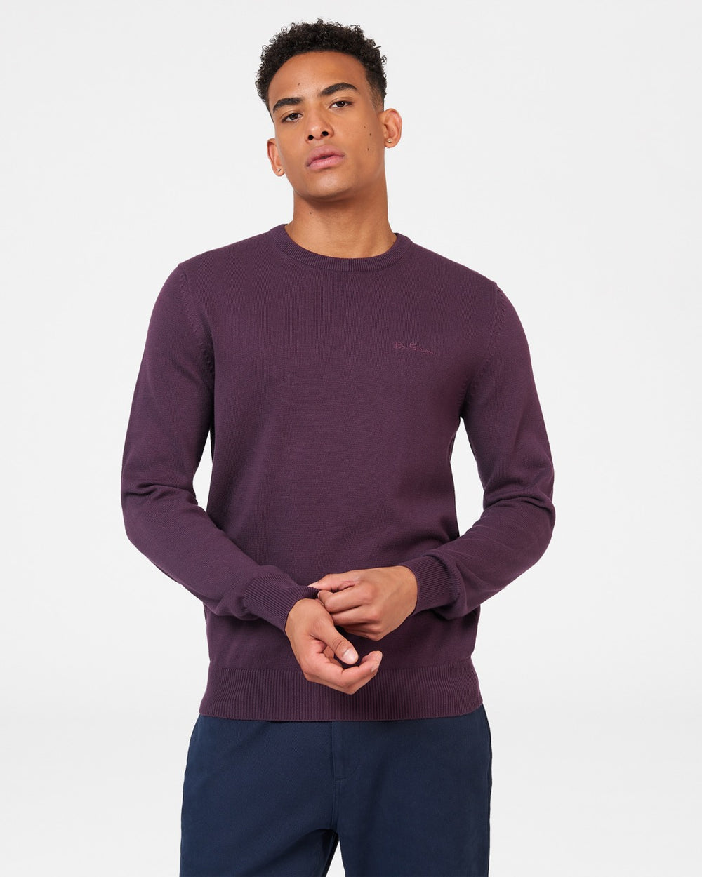 Knitwear Ben Sherman Signature Crewneck Violette | JFW-04353446